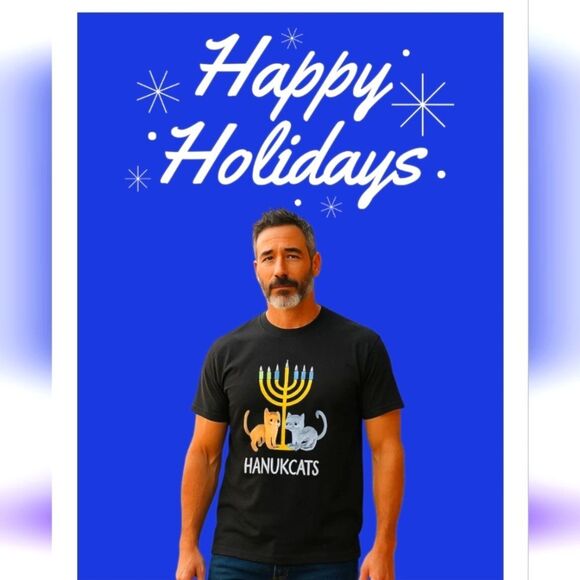 Man's fun "Hanuckat " Hanukkah T-shirt. New without tags. XL - Picture 1 of 4